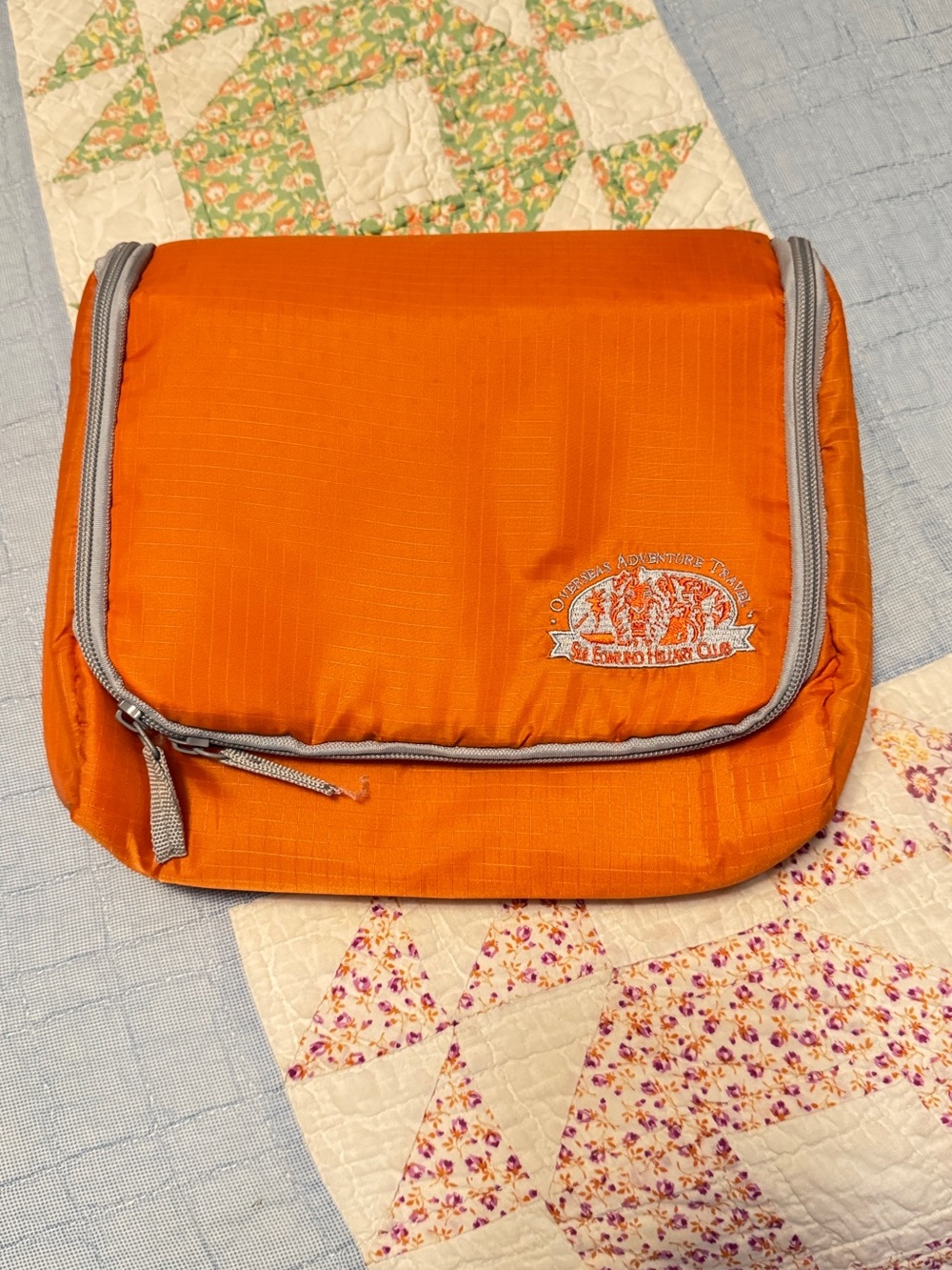 Orange Travel Toiletry Bag - Lightweight Organizer